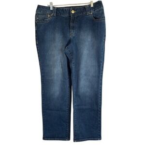 Lane Bryant Women's Genius Fit Straight Leg Stretch High‎ Rise Jeans 18